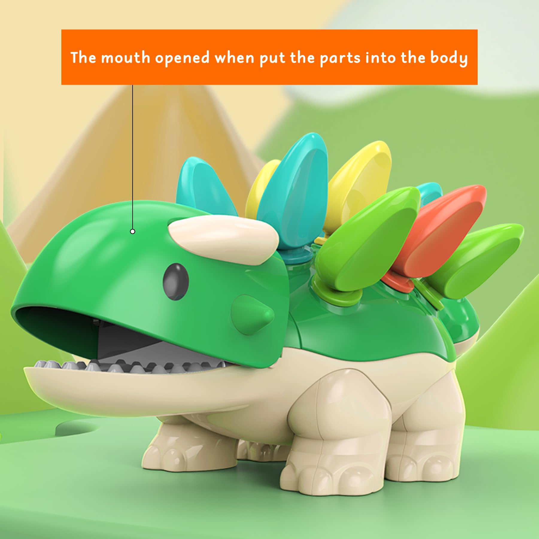 Dinosaur Fine Motor Toy for Toddlers – Educational Sensory Game for Ages 1–4