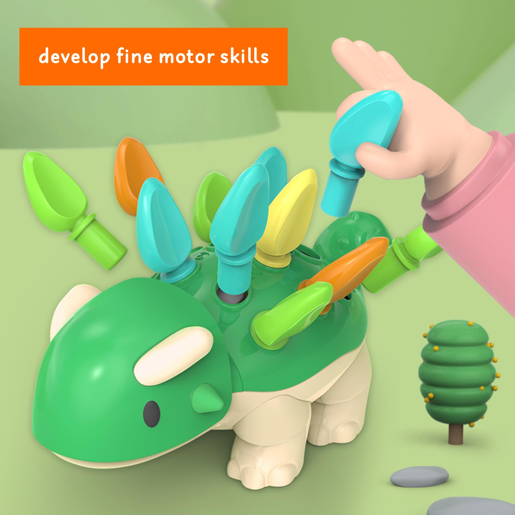 Dinosaur Fine Motor Toy for Toddlers – Educational Sensory Game for Ages 1–4