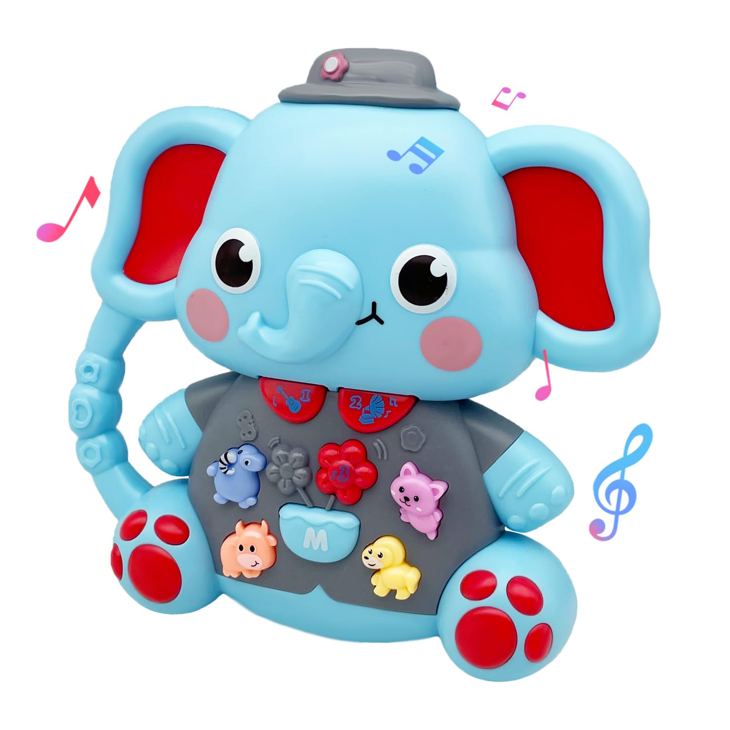Elephant Musical Toy for Toddlers – Light-Up Piano for Ages 6–36 Months, Educational Gift for 1–3 Year Olds