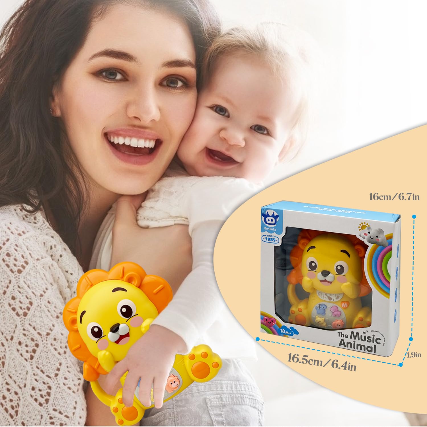 Lion Musical Piano Toy for Toddlers – Light-Up Educational Toy for Ages 6–36 Months