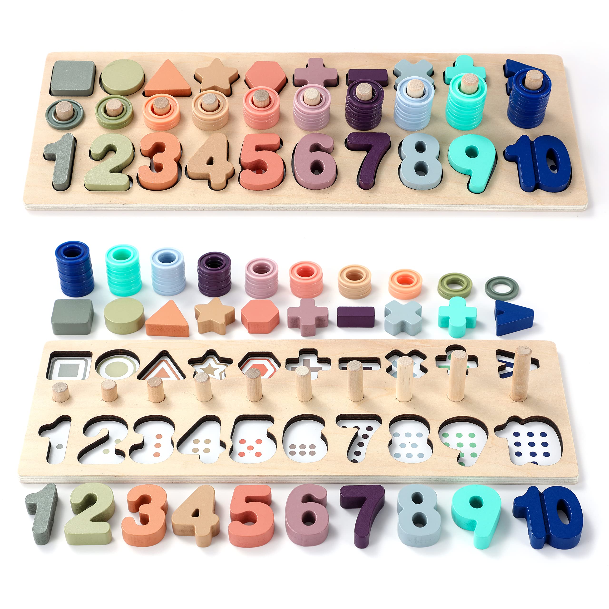 Toddler Learning Toy – Macaron Counting & Stacking Puzzle – Ages 1+