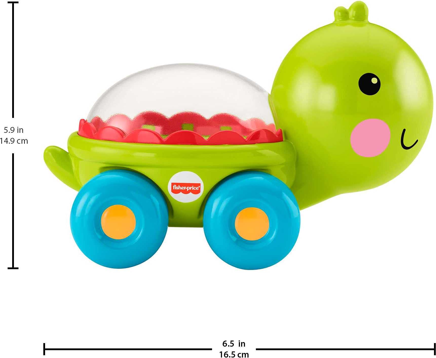 Turtle Baby Toy – Push-Along Crawling Toy with Ball Popping Sounds, Ages 6+ Months