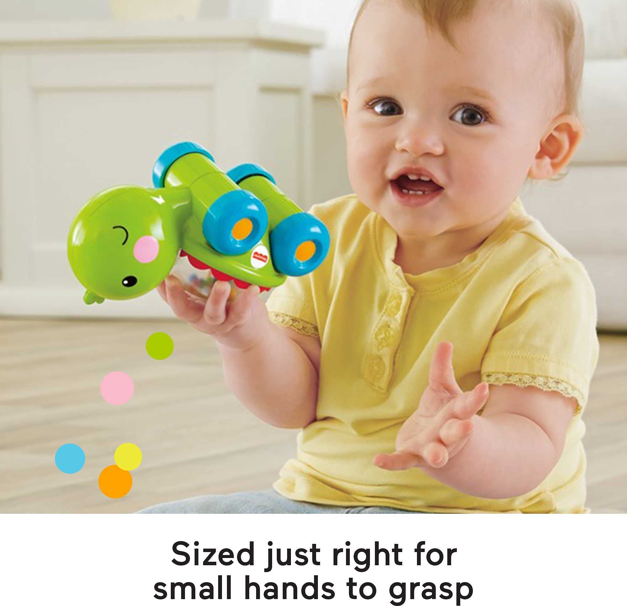 Turtle Baby Toy – Push-Along Crawling Toy with Ball Popping Sounds, Ages 6+ Months